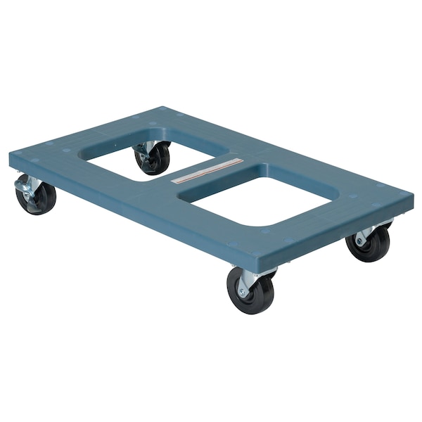 Vestil Blue Polyethylene Dolly Flush Top 1000 lb Capacity 18 x 30 DOL-1830-F - main